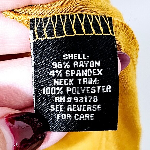 Joan Vass Merrigold Yellow Short Sleeve Tee With High-Low‎ Hem ~SS45.6 - Picture 3 of 7